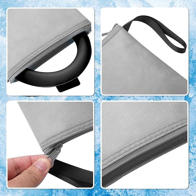 Cooling Neck Wrap with Insulated Bag, Reusable Ice Neck Ring & Body Cooler for Summer Heat, Wearable Cooling Tube Maintains 18°C/64°F for Outdoor, Sports, Travel (Black)