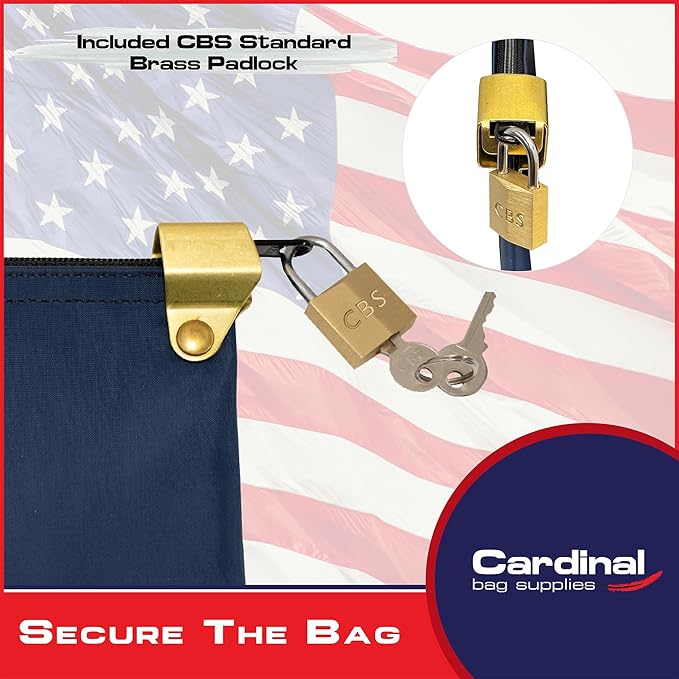 Medication Zipper Hood Security Bag with Included Padlock and Keys, Small Pill Bag, Travel Carry Pouch, Medicine Storage, 9 x 6 inches (Navy Blue)