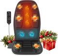 Back Massager with Heat, Cooling Back Massager for Chair, Chair Massager for Full Body Massage, Deep Tissue Vibration Pad with 6 Vibration Nodes, Jet-Black