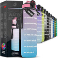 Motivational Water Bottle with Time Marker, 32 oz Water Bottle, Sports Water Bottle with Spout, Achieve All-Day Hydration SpillProof, BPA FREE