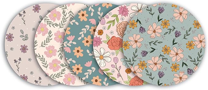 Glucomart Adhesive Patches for Freestyle Libre 3, Lingo, Instinct, Dexcom G7 & Stelo (5 Count) – Strong CGM Patches, Waterproof & Sweatproof, 15-Day+ Hypoallergenic Overpatch (Blush Floral)