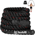Yes4All Weighted Jump Rope, 2.8LB Heavy Skipping Rope with Anti-Slip Double Layer Handle & Protective Sleeve for Fitness, Cardio, Muscle Training - Carry Bag Included