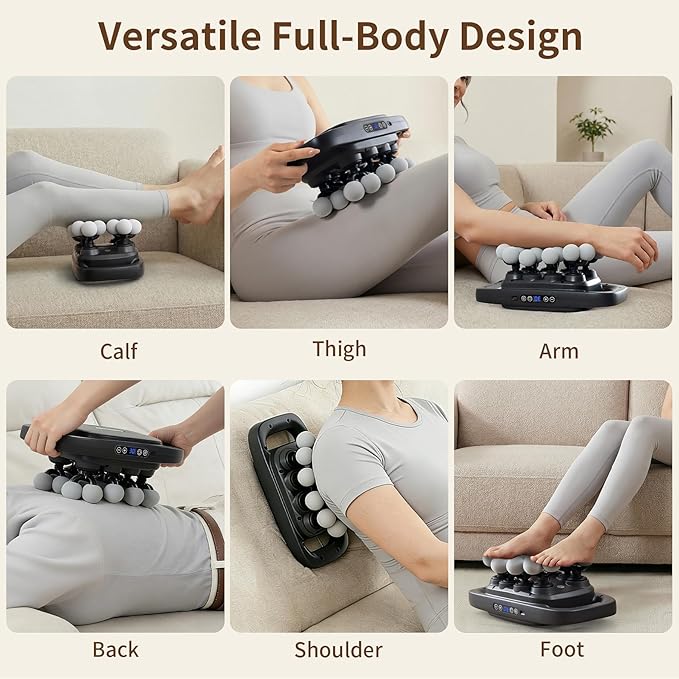 20 Head Massage Gun Deep Tissue, Percussion Back Massage Tool with 3 Modes & 30 Intensity Levels, Handheld Electric Muscle Massager Gun for Back, Neck, Shoulders, Legs, Waists, Quiet Ideal Gifts