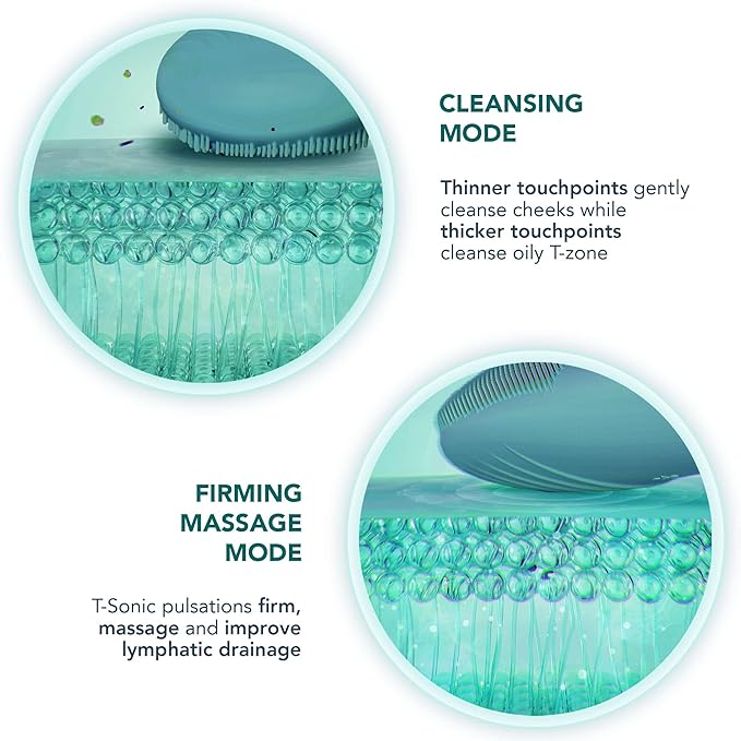 FOREO Luna 4 go Face Cleansing Brush & Firming Massager - Premium Face Care - Enhances Absorption - Simple Skin Care Tools - for All Skin Types- Evergreen