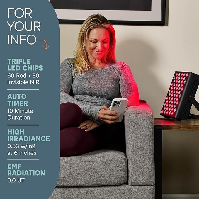 LifePro Red Light Therapy for Body Panel - 90 & 120 Dual Chip LEDs - 660nm & 850nm Near Infrared Full Body Red light Therapy Panel - For Daily Wellness & Comfort -Includes Hanging Kit and Eyewear