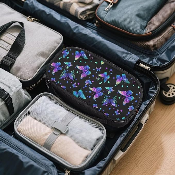 Butterfly Insulin Cooler Travel Case Insulated Diabetic Bag with Top Handle Medication Cooler Bag for Insulin Pens and Blood Glucose Monitor Supplies Easy to Use