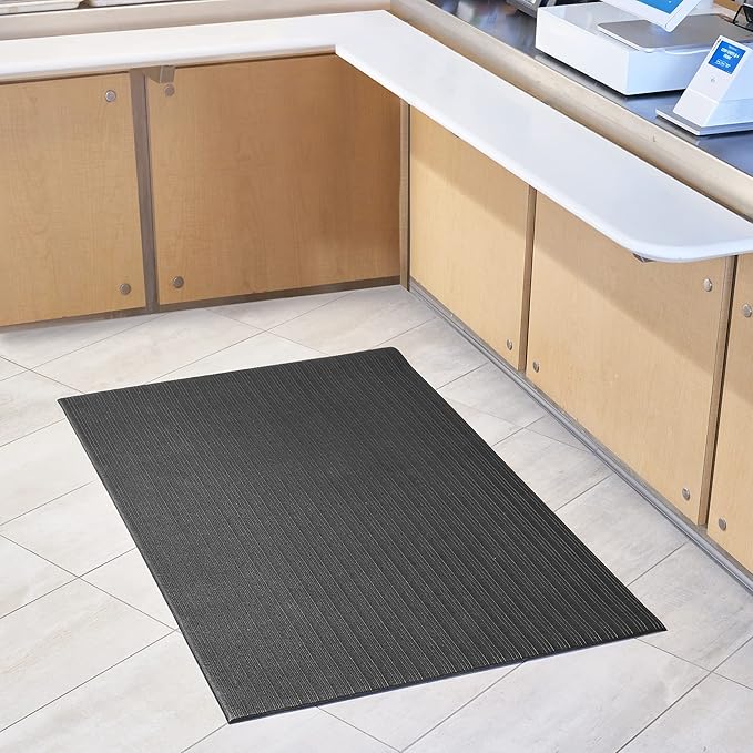Consolidated Plastics Softstep & Ultra Sponge Anti-Fatigue Floor Mat, Thick Heavy Duty Commercial Grade Support for Leg and Back Pain, Ergonomic Standing Comfort (3' x 5' – 3/8" Thick)