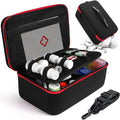Yewltvep Pill Bottle Organizer, Medicine Organizer Box, Travel Medicine Bottle Organizer Storage, Hard Shell First Aid Case, First Aid Box Empty for Emergency Medication, First Aid Bags (Case Only)