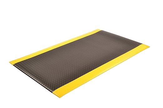 Notrax - 419S0026BY 419 Diamond Sof-Tred W/Dyna-Shield Anti-Fatigue Safety Mat, for Home or Business 2' X 6' Black/Yellow