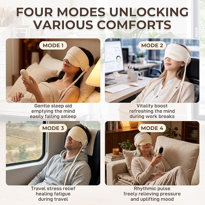 YETEE Head Massager with Heat,Head Massager for Headaches, Eye and Scalp Massager, Comfort Focused Massage Device, 3 Heat Levels, 4 Massage Modes, 6 Airbag Massage Zones