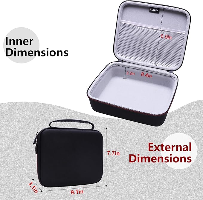 LTGEM Massage Case Compatible with TheraGun Relief Handheld Percussion Massage Gun/Neck/Back/Leg/Shoulder Massage Gun - Travel Protective Carrying Storage Bag, Black (Case Only)