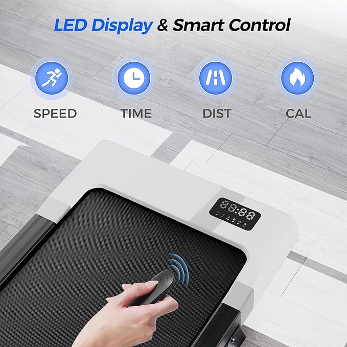SupeRun Walking Pad with Incline, Under Desk Treadmill, 3 in 1 Portable Treadmills for Home with Remote Control LED Display, 2.5 HP Quiet Mini Treadmill for Office Home Use, 300 Lbs Capacity