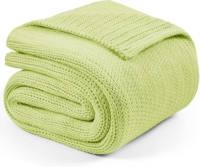 L'AGRATY Knitted Weighted Blanket - 50"x60" 7lbs Cooling Chunky Knit Heavy Blanket for Adults Braided Crochet Throw Thick Cable Yarn Knit Decorative No Beads Evenly Weighted Machine Washable