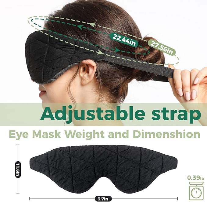 Microwave Activated Warm Eye Compress, Heated Mask for Dry Eyes, Stye Treatment, Relief Eye Fatigue, Moist Warm Eye Compress, Weighted Eye Mask for Sleeping