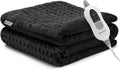 GENIANI Electric Heating Pad for Back Pain & Cramps Relief, Electric Throw, Auto Shut Off, Machine Washable, Moist Heat Pad for Neck & Shoulder - Valentines Day Gifts for Her, (12"x24" Jet Black)