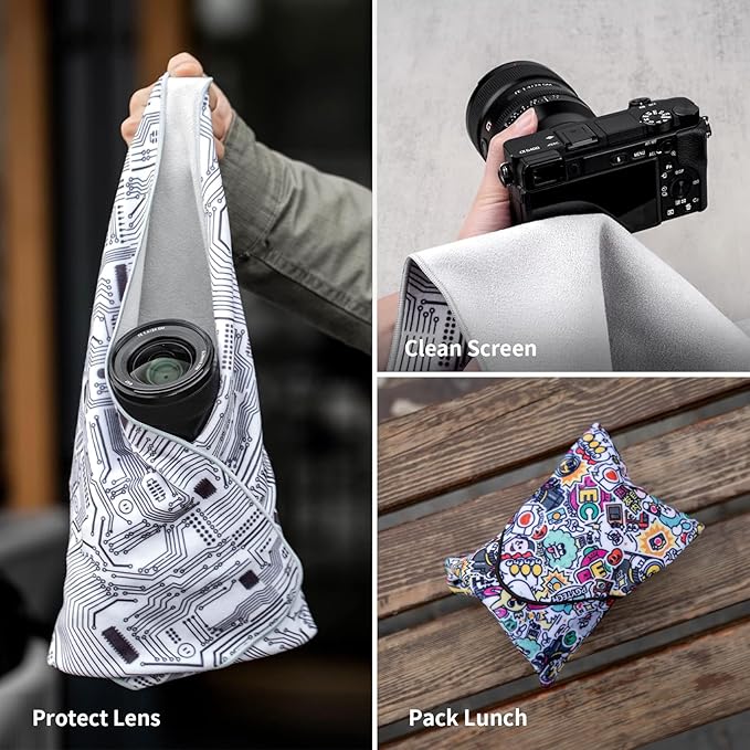 PGYTECH Protective Wrap - Anti-scratch Lens Wrap, Lens Protector, Magic Self-Adhesive Cloth Wrapper for DSLR/Camera/Phone/Accessories