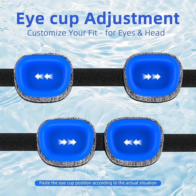 CLOZIA Eye Mask for Dry Eyes - 100% Blackout Dry Eye Mask & Moisture Goggles - Adjustable Sleeping Mask for Men & Women - Removable Cleaning Silicone, Soft & Comfortable - Great for Travel, Shift Work