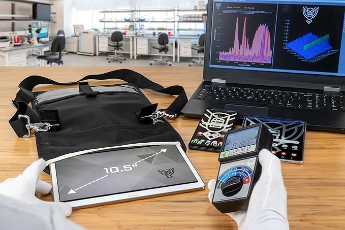 Xtreme Sight Line ~ Faraday Bag for Tablets and Other Medium Size Electronics ~ Data Security for Executive Travel ~ Shoulder Strap Included ~ Tracking/Hacking Defense