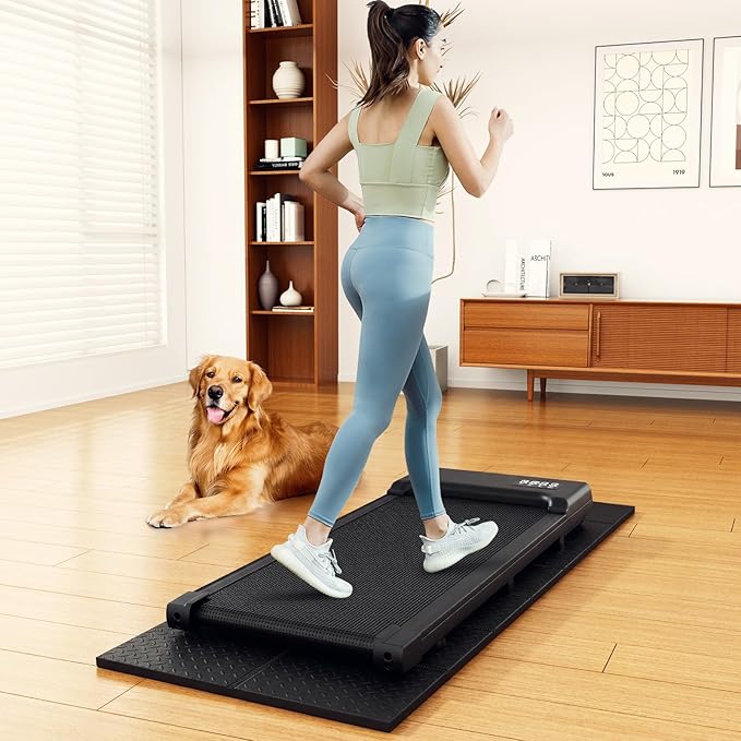 Treadmill Walking Pad Mat for Carpet and Hardwood Floors, 68"x24", 1/5" Thick Exercise Equipment Mat for Under Treadmill/Walking Pad/Bike, Textured Grip, Noise Shock Absorption