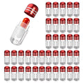 Balacoo 50pcs Mini Pill Case Powder Bottle Container Clear Container Storage Jars Empty Medicine Pill Fake Capsule Container Transparent Container Sealed Jar Solid Capsule Bottle