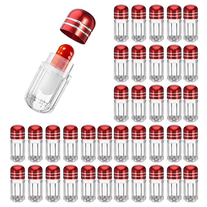 Balacoo 50pcs Mini Pill Case Powder Bottle Container Clear Container Storage Jars Empty Medicine Pill Fake Capsule Container Transparent Container Sealed Jar Solid Capsule Bottle