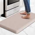 HappyTrends Kitchen Runner Rugs Anti-Fatigue mats - 4/5 Inch Thick Non Slip Waterproof Ergonomic Comfort Mat for Kitchen, Floor Office, Sink, Laundry (17.3"x 28",Khaki)