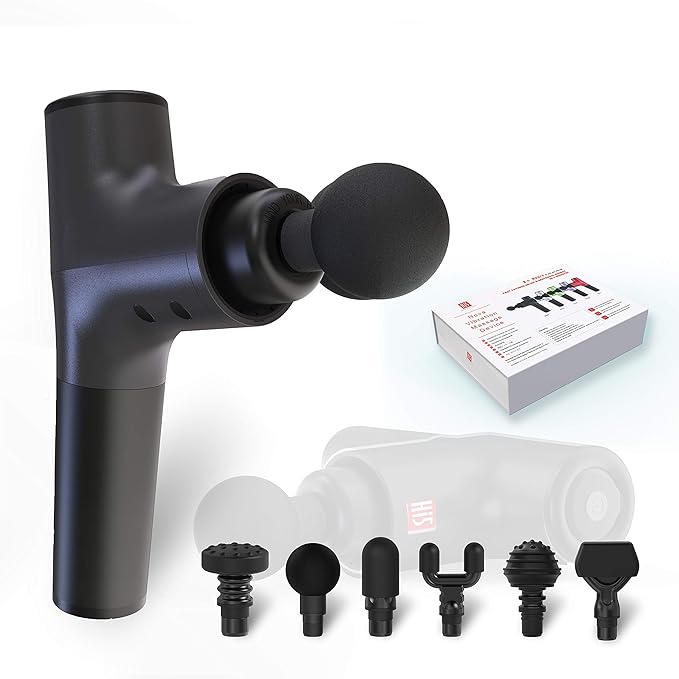 Master Massage Nova Vibration Massage Gun With 6 Head Attachment Gift Box With Black Device, 1count
