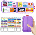 Pill Organizer Medicine Organizer Travel Essentials - Travel Pill Case with Labels, Large Daily Medicine Dispenser