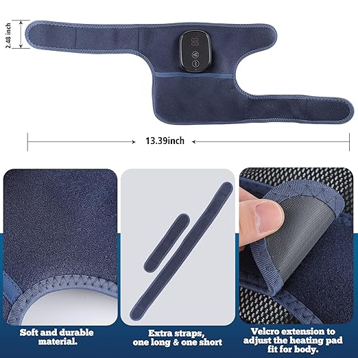 MOAJAZA Knee Massager with Heat and Vibration, Heating Pads for Knee Shoulder Elbow Deep Issue