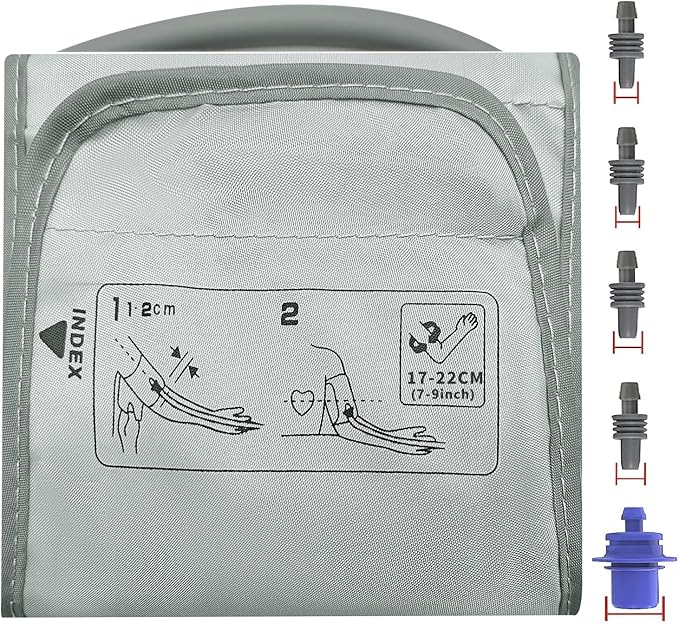 Child Small Cuff Compatible with Most BP Monitors 7”-9” Inches (17-22CM) Blood Pressure Cuff ARM BP Replacement Cuff for Pediatric and Women - 6 Connectors (Small)