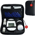 Glucose Monitor Case, With medical id Tag, Blood Glucose Meter Storage Bag，Black（case only）