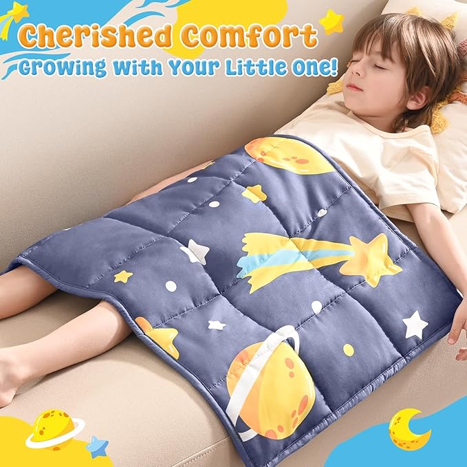 anfie Weighted Lap Pad 2 Pounds, Weighted Blanket (30"*40") Cooling Blanket for Sleeping,Weighted Throw Blanket for Travel Indoor Outdoor (Grey Moon)