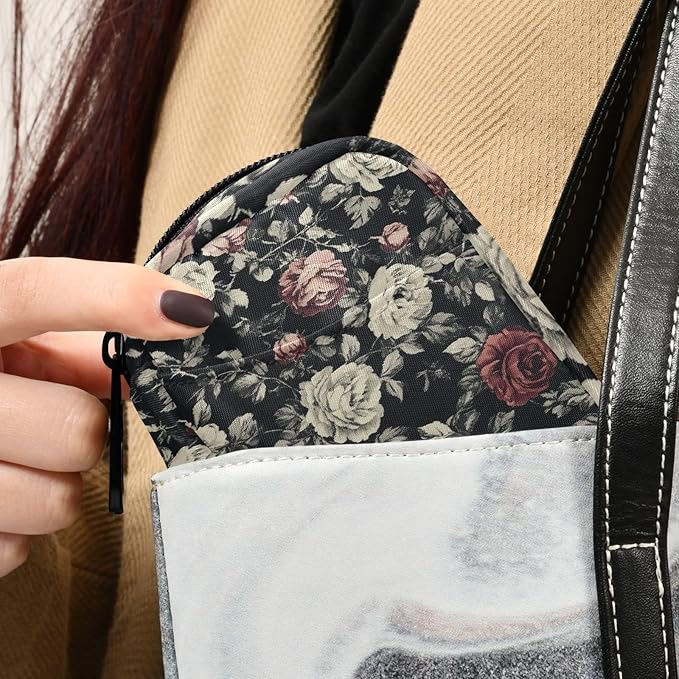 Travel Pill Case Florals Flower Plants Weekly Small Pill Box 7 Day Pill Box Pill Organizer Bag