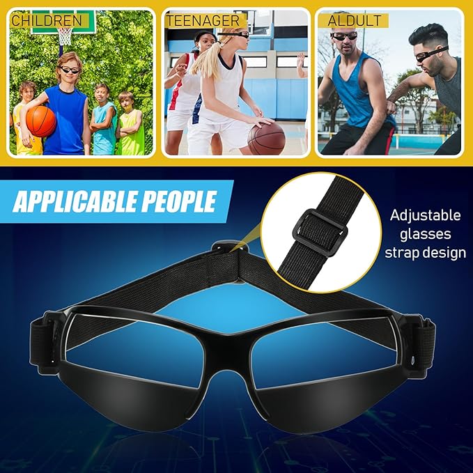 Dribbling Goggles Basketball Sports Glasses Adjustable Dribbling Black Goggles Basketball Training Equipment