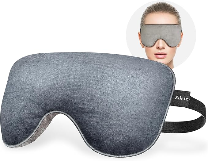 Lavender Heat Eye Mask, Microwavable Moist Heating Pad for Dry Eyes, Blepharitis & Stye, Blue, Soft & Durable, Adjustable Strap