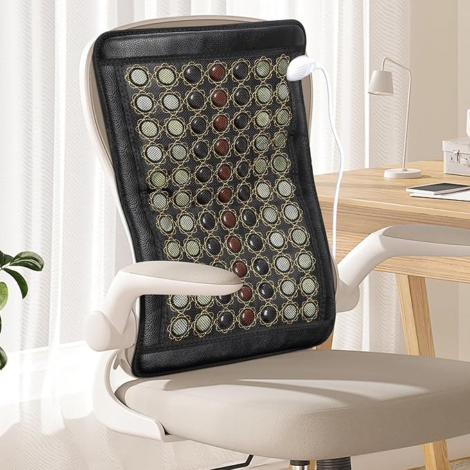 Jade Heating Pad, Infrared Heating Pad, Far Infrared Heating Pads with Travel Bag and Chair Strap, Smart Controller with Memory Function, Auto Shut Off, 23.5 x 16 inches