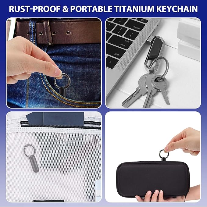2 PCS Small Pill Case Micro Keychain Pill Holder Portable Waterproof Container Tiny Pocket Medicine Organizer with Keyring for Travel Purse Pocket Handbag Outdoor