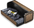 Aesthetic Pill Organizer 7 Day AM PM, Discreet 2 Times a Day Weekly Pill Box with Double Protection Shell, Large Capacity Portable Vitamin Case for Travel Meds & Medicine Organizer (Gold)