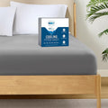 Degrees of Comfort Coolmax® Cooling Fitted Sheet Only, Soft Twin XL Size Bed Sheets for Hot Sleepers, Up to 15" Deep Pocket, All Around Elastic, Wrinkle Free, Fade Stain Resistant, Grey 1 Piece