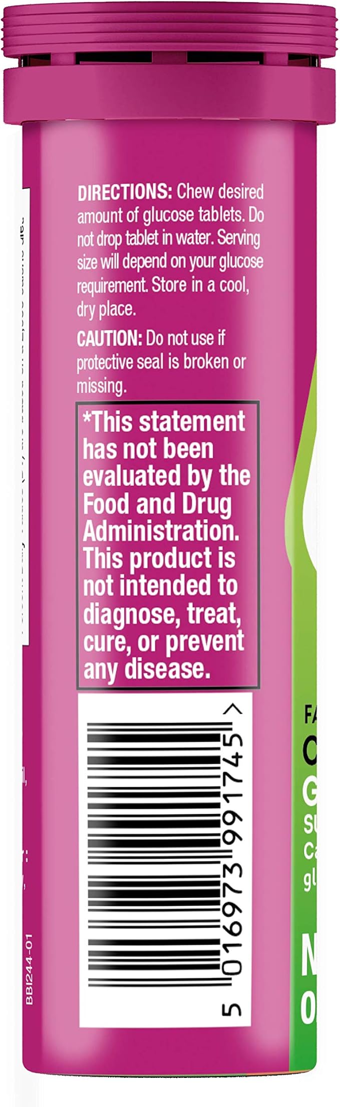 Lift Glucose Fast-Acting Glucose Chewable Energy Tablets, Blueberry, 10 ct Tube (Pack of 12)