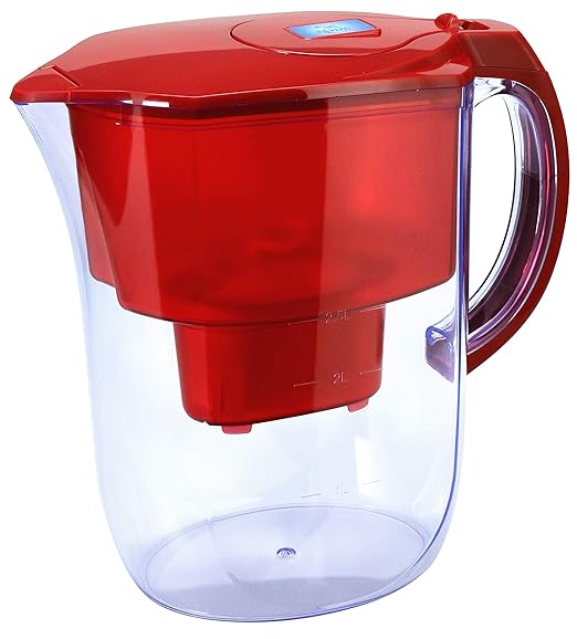 Premium Alkaline Water Pitcher - 3.8L Pure Healthy Water Ionizer with Activated Carbon Filter - Healthy, Clean & Toxin-Free Mineralized Alkaline Water in Min- PH 8.5-9.5