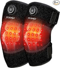 Red Light Therapy for Knee Brace, Knee Heating Pad for Pain Relief, Cordless Infrared Light Therapy Knee Wrap, 660nm & 850nm Red for Body/Joint/Shoulder/Elbow, Gifts for Women Men (2 PCS)
