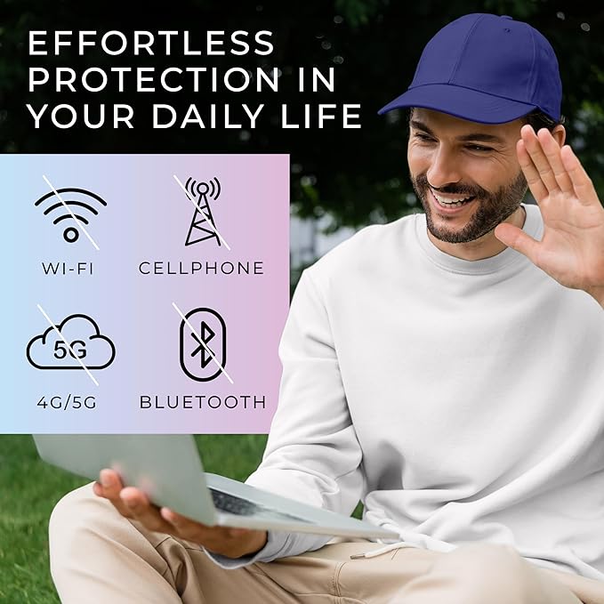 Aegis Apparel Faraday Hat, Silver Lining Fabric Blocks 99% of Wi Fi, Bluetooth, Cell Towers E M F Protection