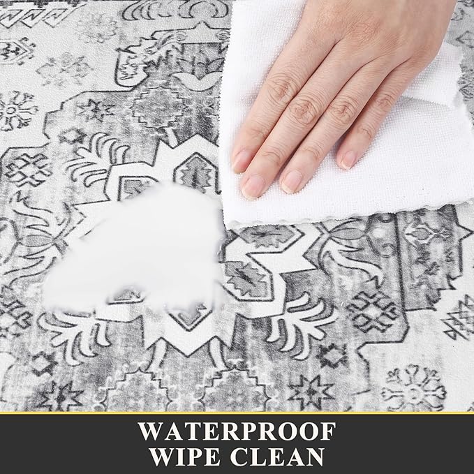 Pauwer Anti Fatigue Kitchen Mat Set of 2 Non Slip Kitchen Mats for Floor Cushioned Kitchen Rugs Comfort Standing Mat Farmhouse Waterproof PVC Foam Kitchen Floor Mat Runner