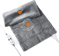 Weighted Heating Pad with Massager Electric Heating Pad for Back with Massaging Vibration, 3 Heating Levels & 3 Massage Types, XXXL Large Size Heating Pad, 33” x 17”, Grey