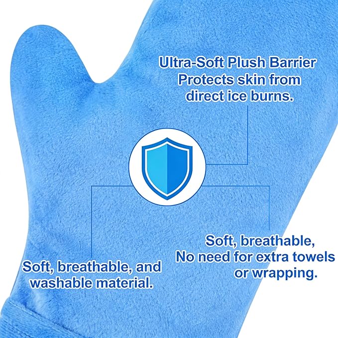 Hot & Cold Therapy Gloves | Ice & Heat Pain Relieving Mittens | Microwavable & Freezable, Arthritis, Finger & Hand Injuries, Carpal Tunnel - Small, Medium