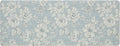 Laura Ashley - Anti-Fatigue Kitchen Mat, Iris Floral Design, Stain, Water & Fade Resistant, Cooking & Standing Relief, Non-Slip Backing, Measures 17.5" x 48", Light Blue Iris