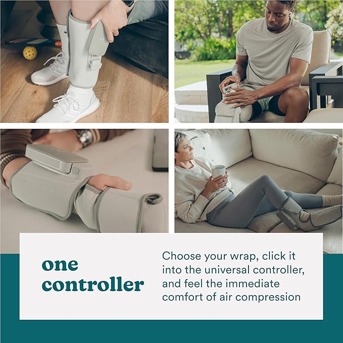 HoMedics Overlapped Compression Therapy Battery, Massage System Universal Controller, Compatible Modulair Compression Wraps (Sold Separately)