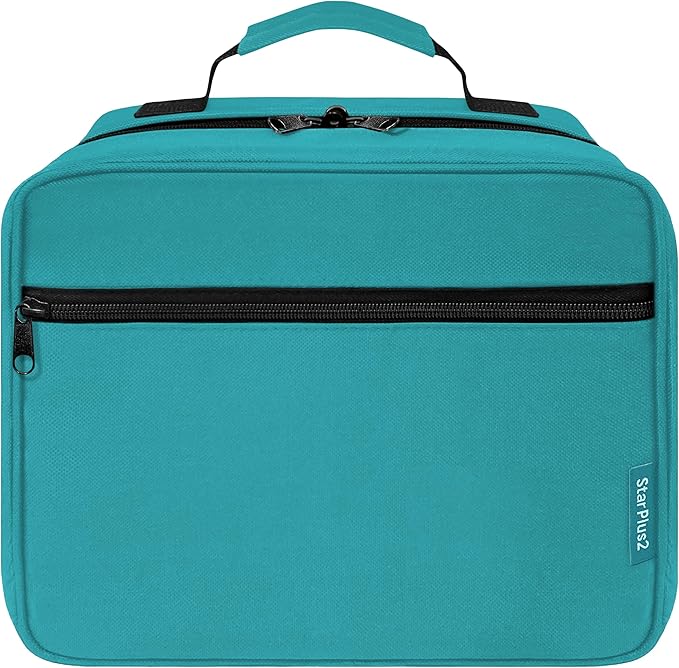 Large Pill Bottle Organizer - 10 Pockets Medicine Bag for Travel & Home Storage - Turquoise