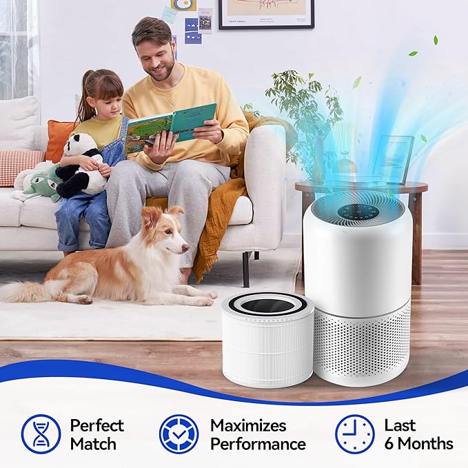 Core 300-RF Replacement Filter for LEVOIT Core 300, Core300-P, Core 300S VortexAir Air Purifier, 3-in-1 HEPA Activated Carbon